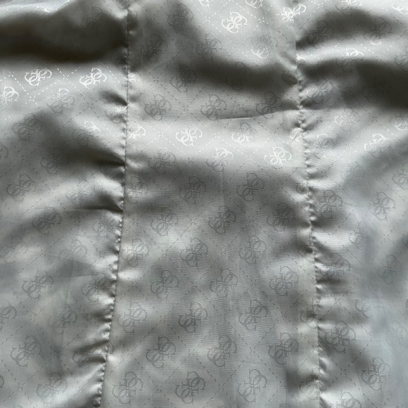 Guess Gray Zebra Print Trench Rain Coat Jacket Large - no belt - Picture 14 of 15